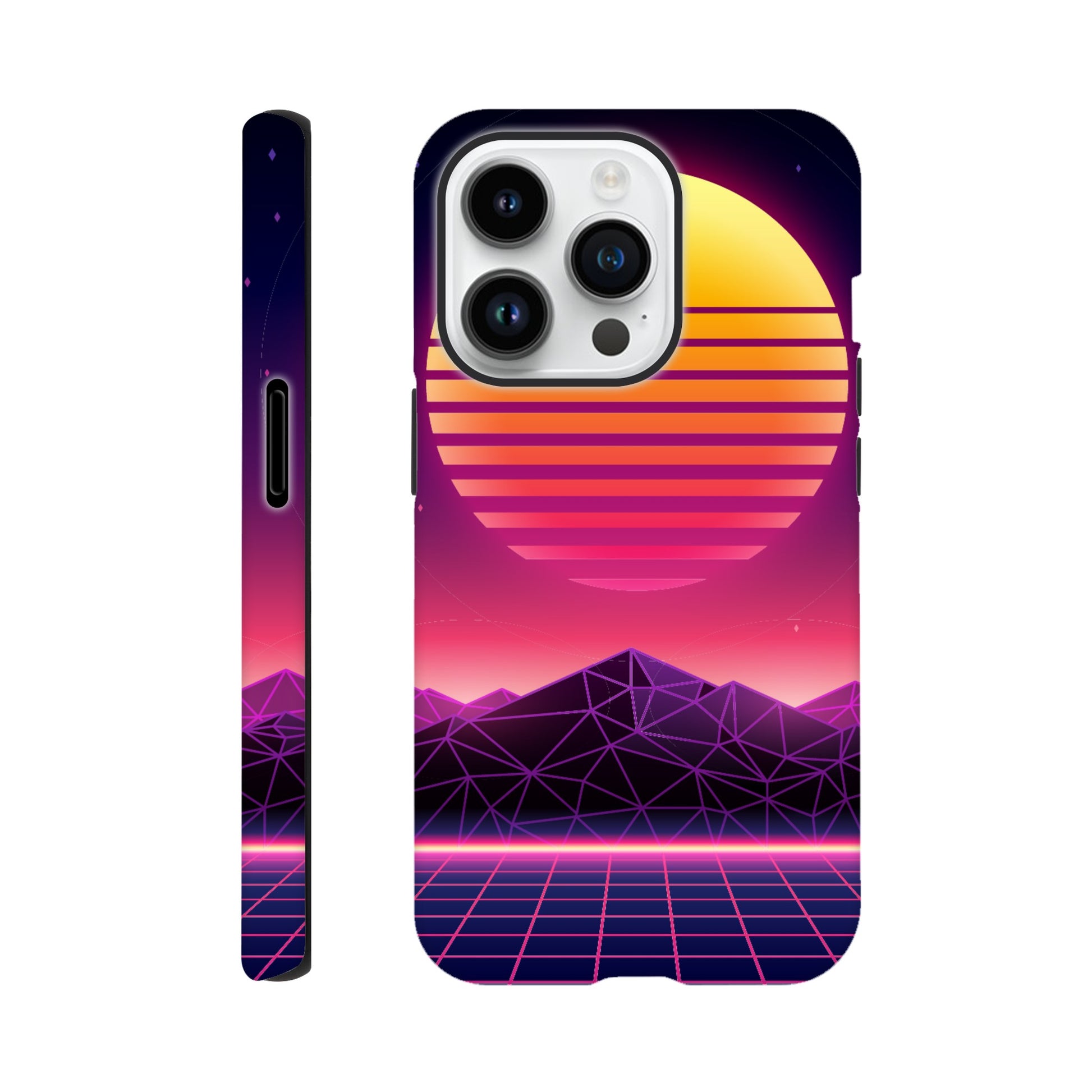 80's Sunrise - Phone Tough Case iPhone 14 Pro Phone Case Games Retro Sci Fi
