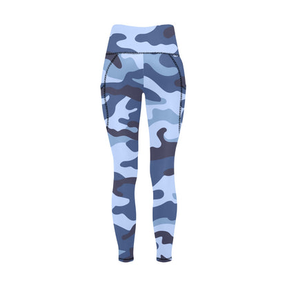 Blue Camouflage - Women's Leggings with Pockets Women's Leggings with Pockets S - 2XL