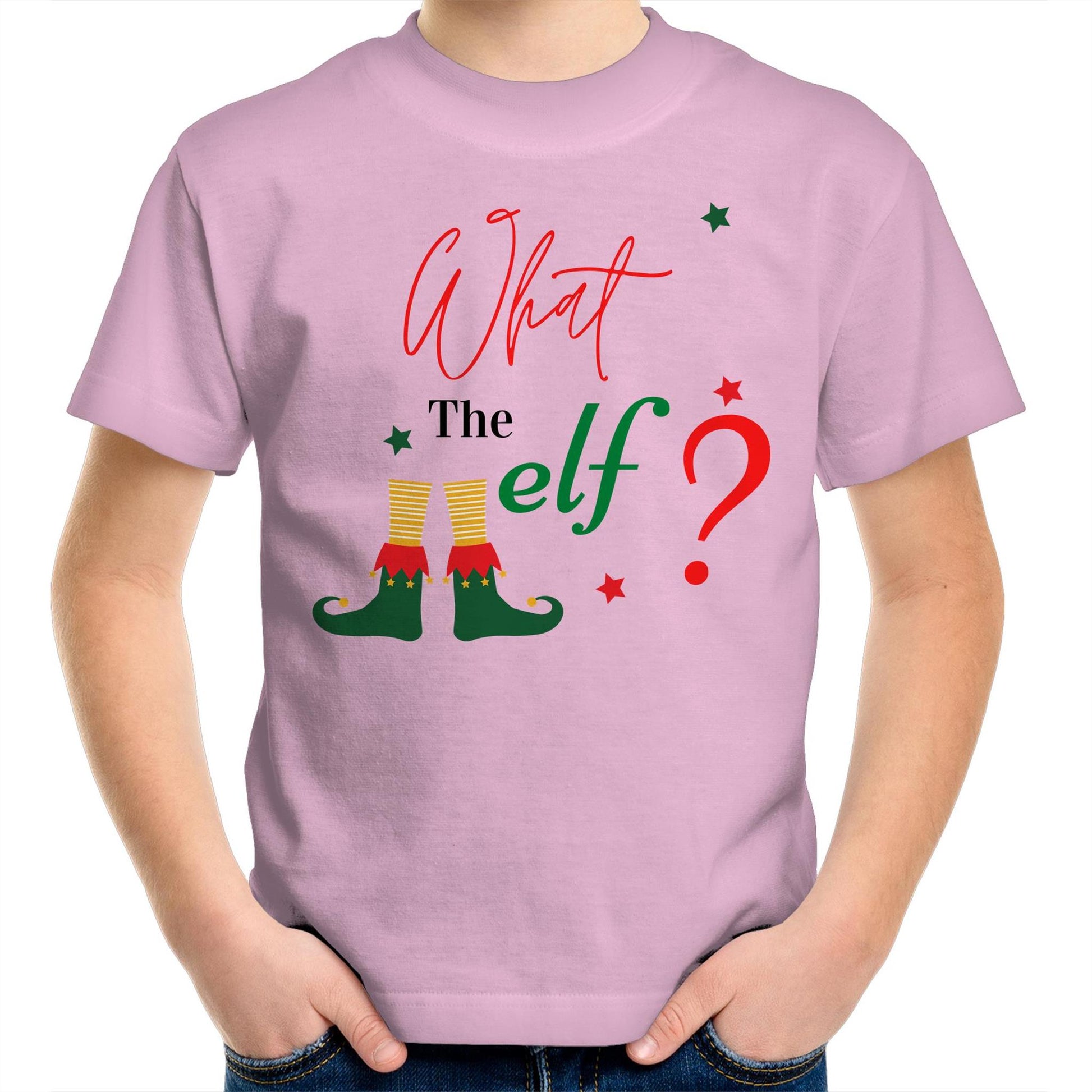What The Elf? - Kids Youth T-Shirt Pink Christmas Kids T-shirt Merry Christmas