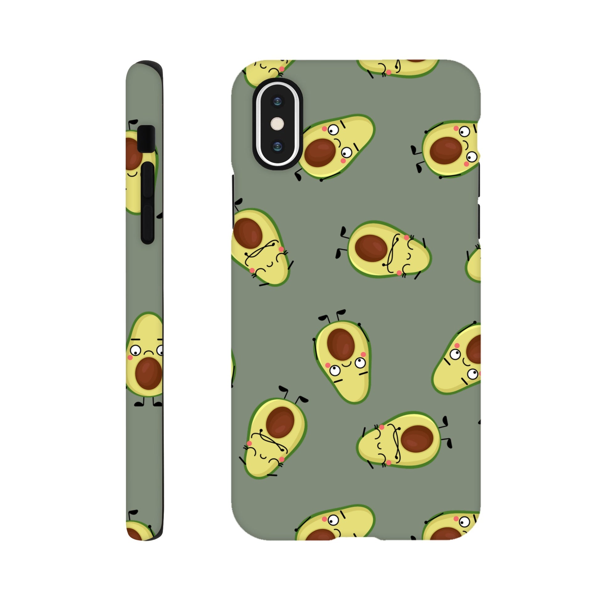 Avocado Characters - Phone Tough Case iPhone XS Phone Case food
