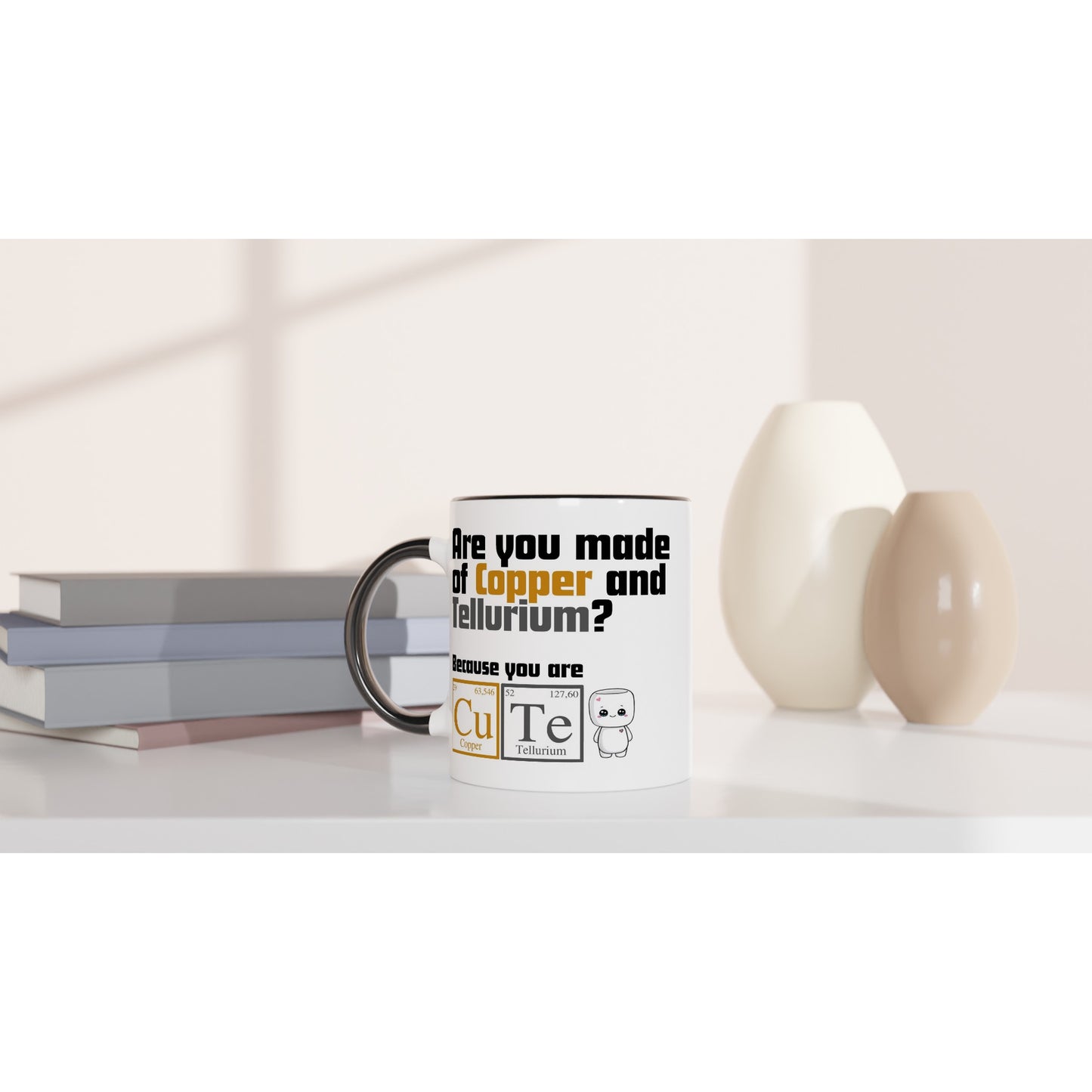Cute, Periodic Table Of Elements - White 11oz Ceramic Mug with Colour Inside Colour 11oz Mug Science