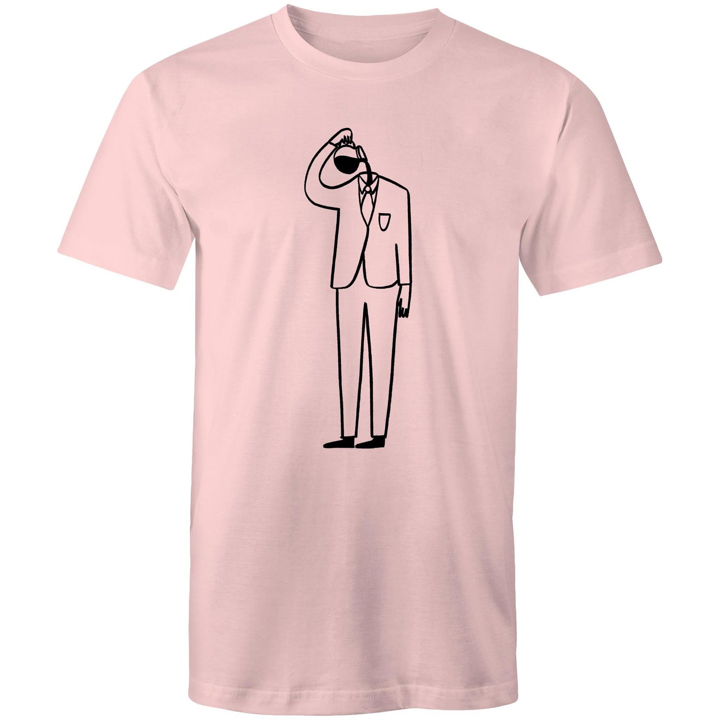 Coffee Brain - Mens T-Shirt Pink Mens T-shirt Coffee