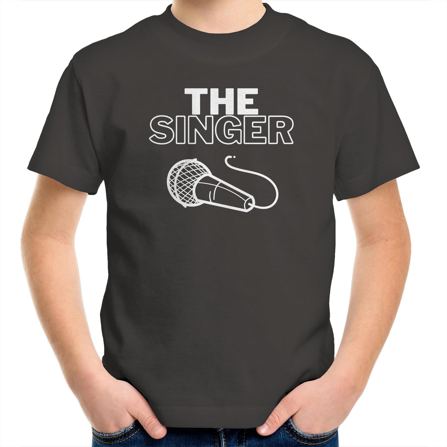 The Singer - Kids Youth T-Shirt Charcoal Kids Youth T-shirt Music