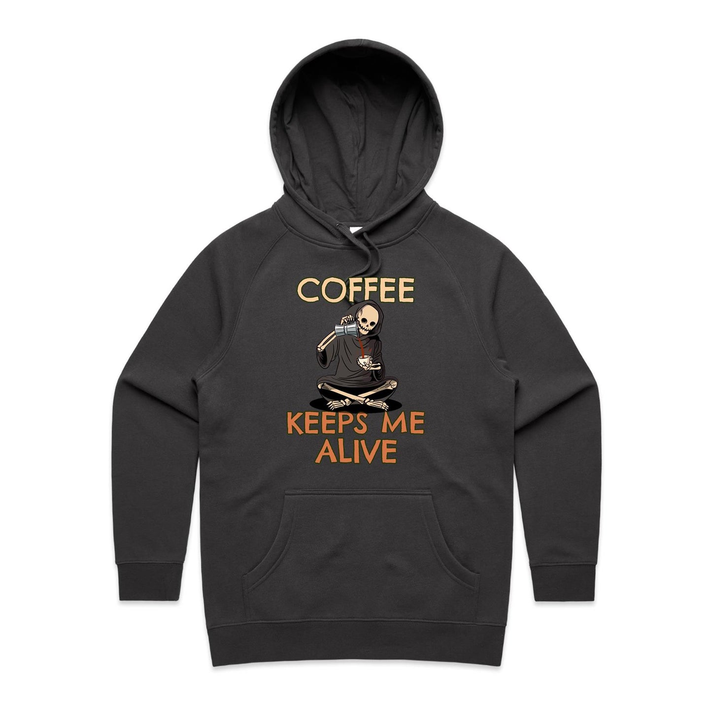 Skeleton, Coffee Keeps Me Alive - Women's Supply Hood Coal Womens Supply Hoodie Coffee