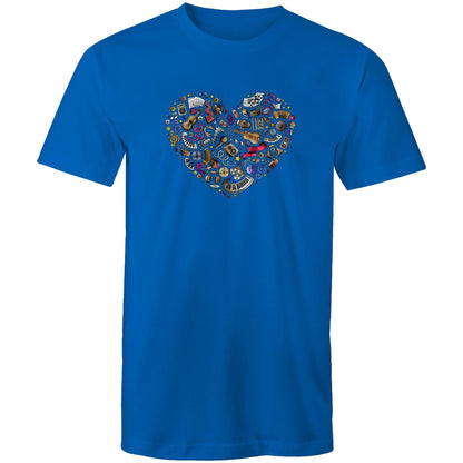 Heart Music - Mens T-Shirt Bright Royal Mens T-shirt Music
