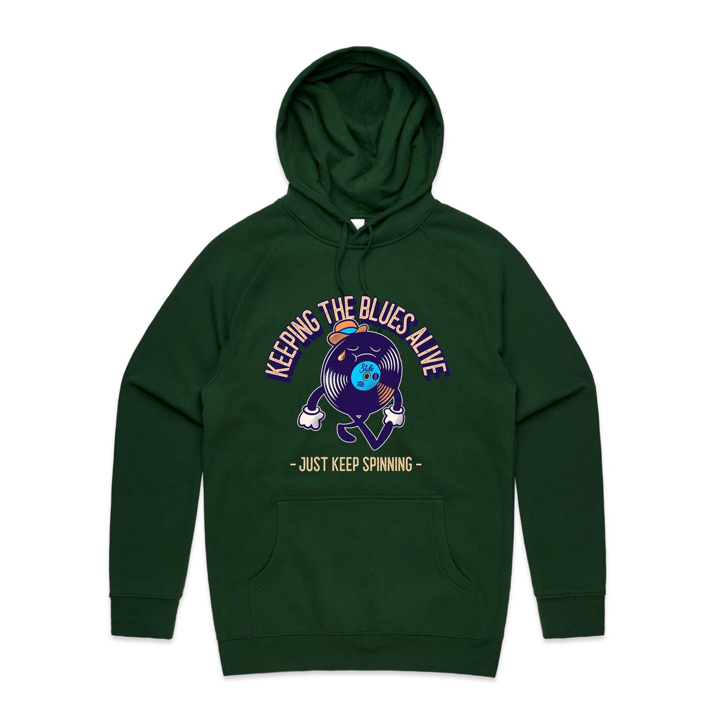 Keeping The Blues Alive - Supply Hood Forest Green Mens Supply Hoodie Music