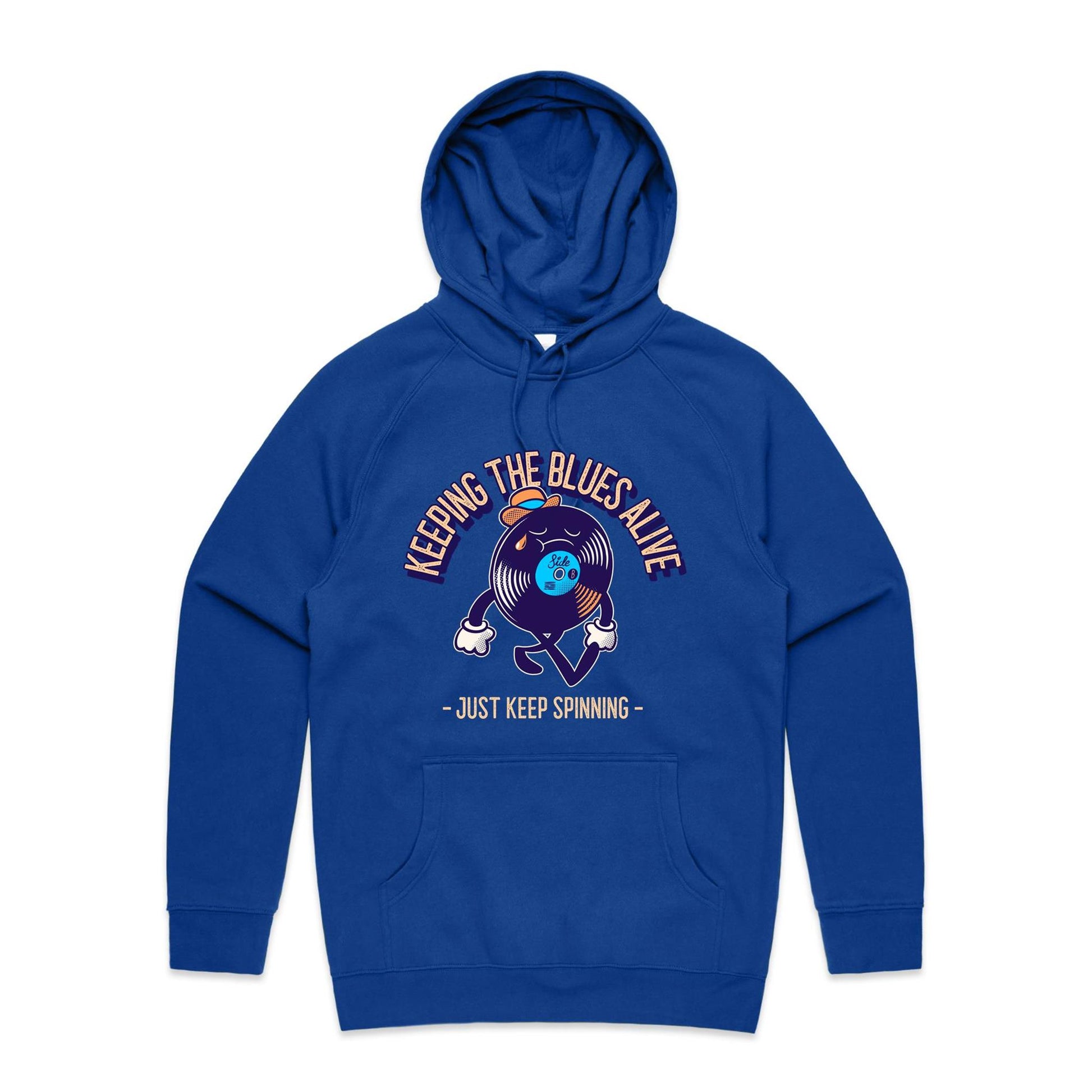 Keeping The Blues Alive - Supply Hood Bright Royal Mens Supply Hoodie Music