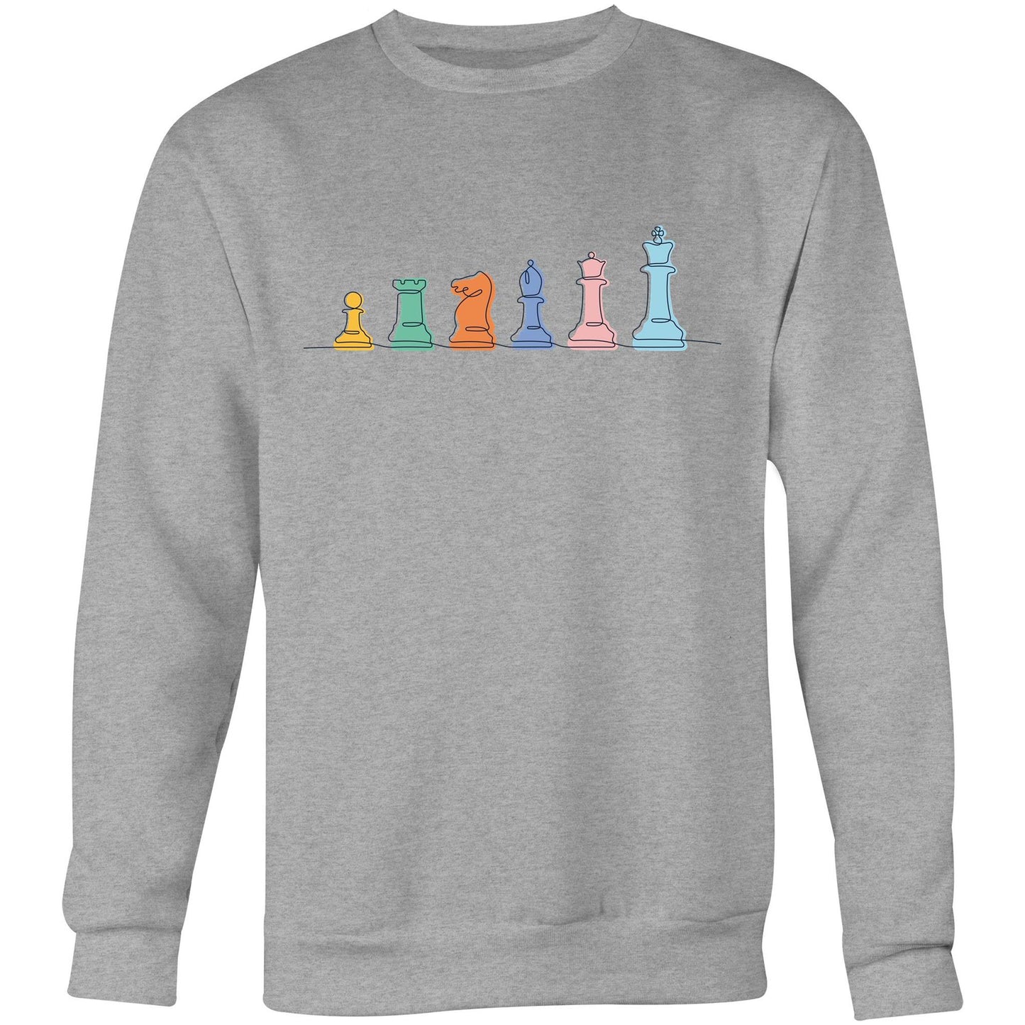 Chess - Crew Sweatshirt Grey Marle Sweatshirt Chess Games