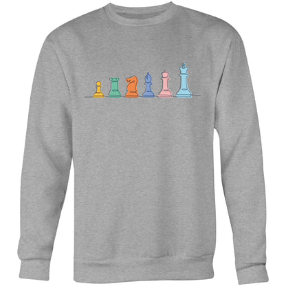 Chess - Crew Sweatshirt Grey Marle Sweatshirt Chess Games