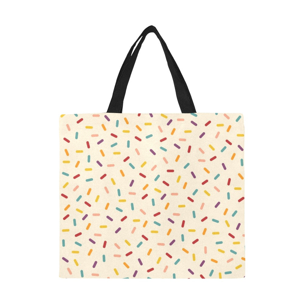 Sprinkles - Full Print Canvas Tote Bag Full Print Canvas Tote Bag