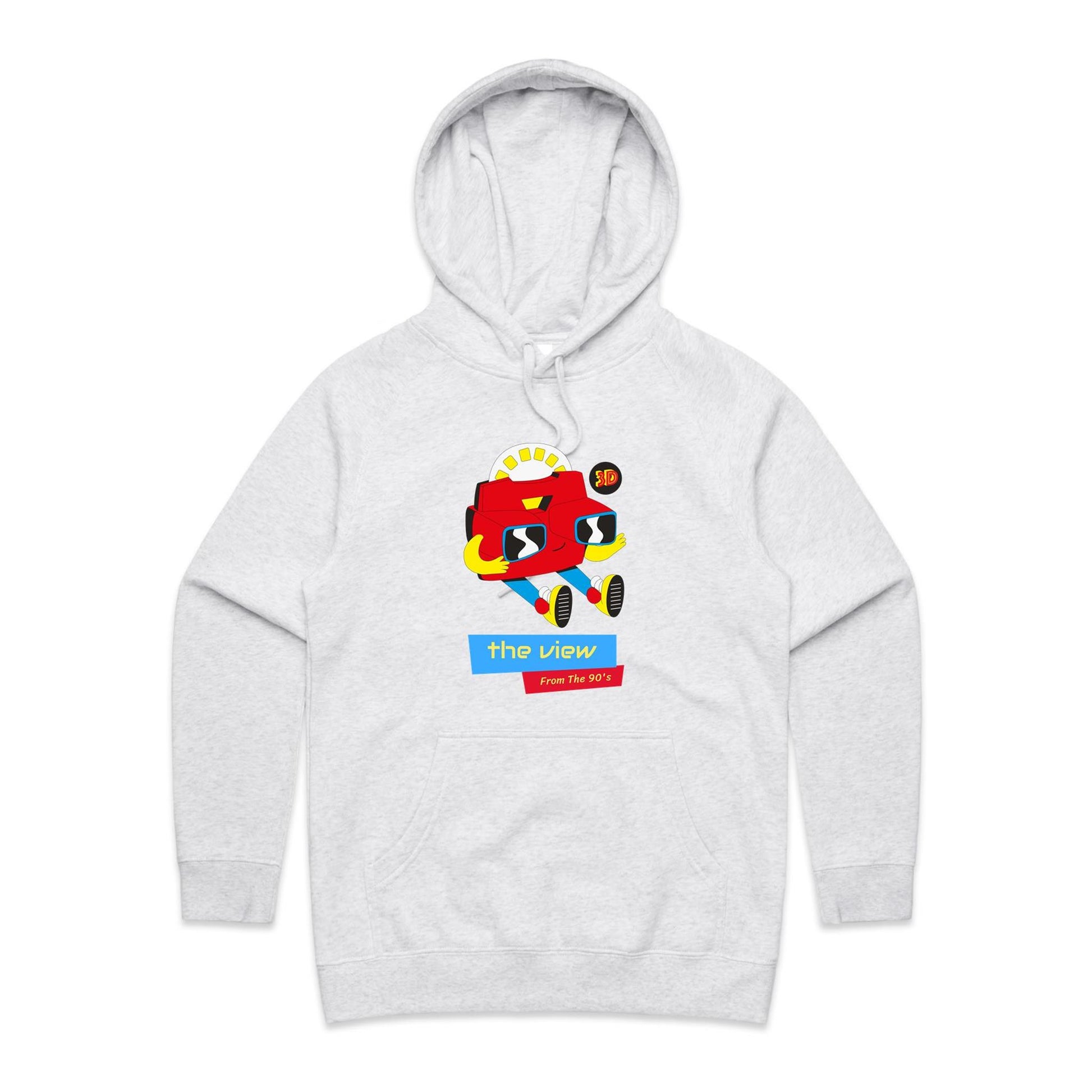 The View From The 90's - Women's Supply Hood White Marle Womens Supply Hoodie Retro