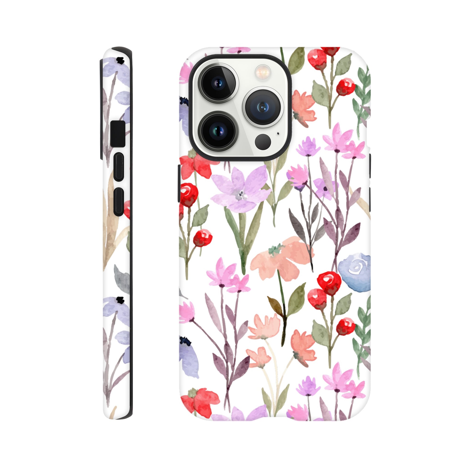 Watercolour Flowers - Phone Tough Case iPhone 13 Pro Phone Case Plants