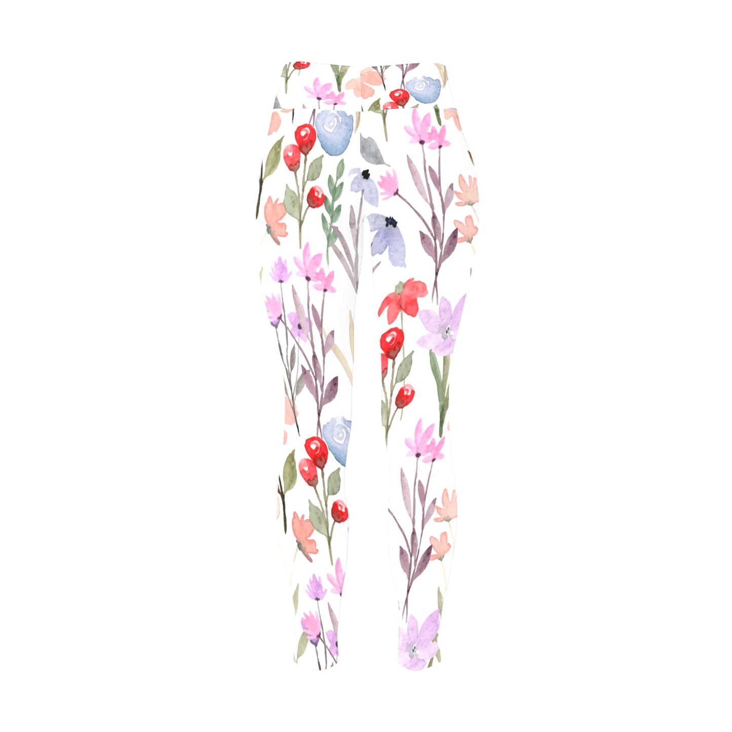 Floral Watercolour - Women's Plus Size High Waist Leggings Women's Plus Size High Waist Leggings