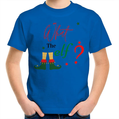 What The Elf? - Kids Youth T-Shirt Bright Royal Christmas Kids T-shirt Merry Christmas