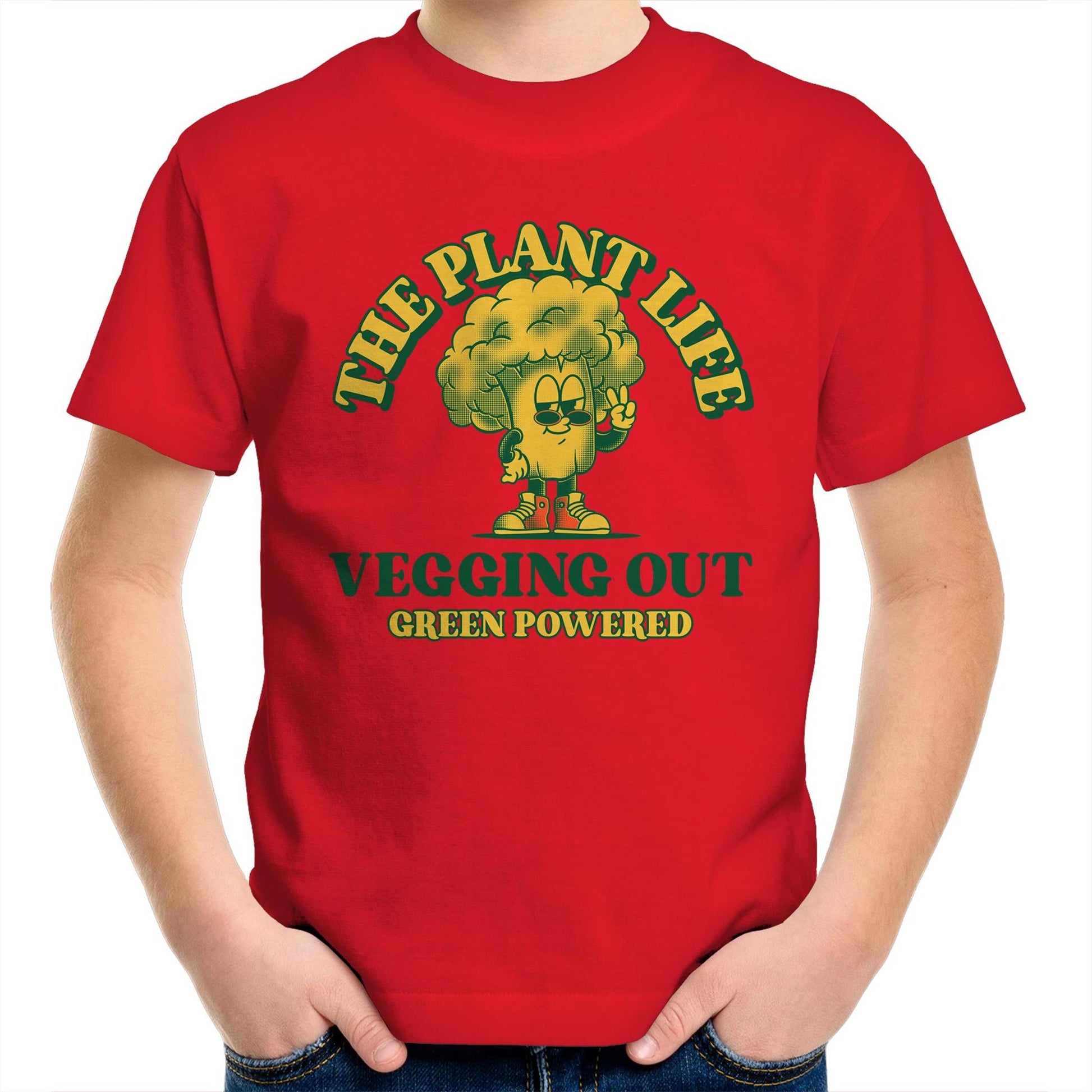 The Plant Life - Kids Youth T-Shirt Red Kids Youth T-shirt Food Vegetarian