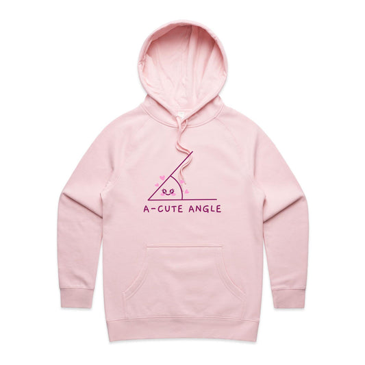 A-Cute Angle - Women's Supply Hood Pink Womens Supply Hoodie Maths Science