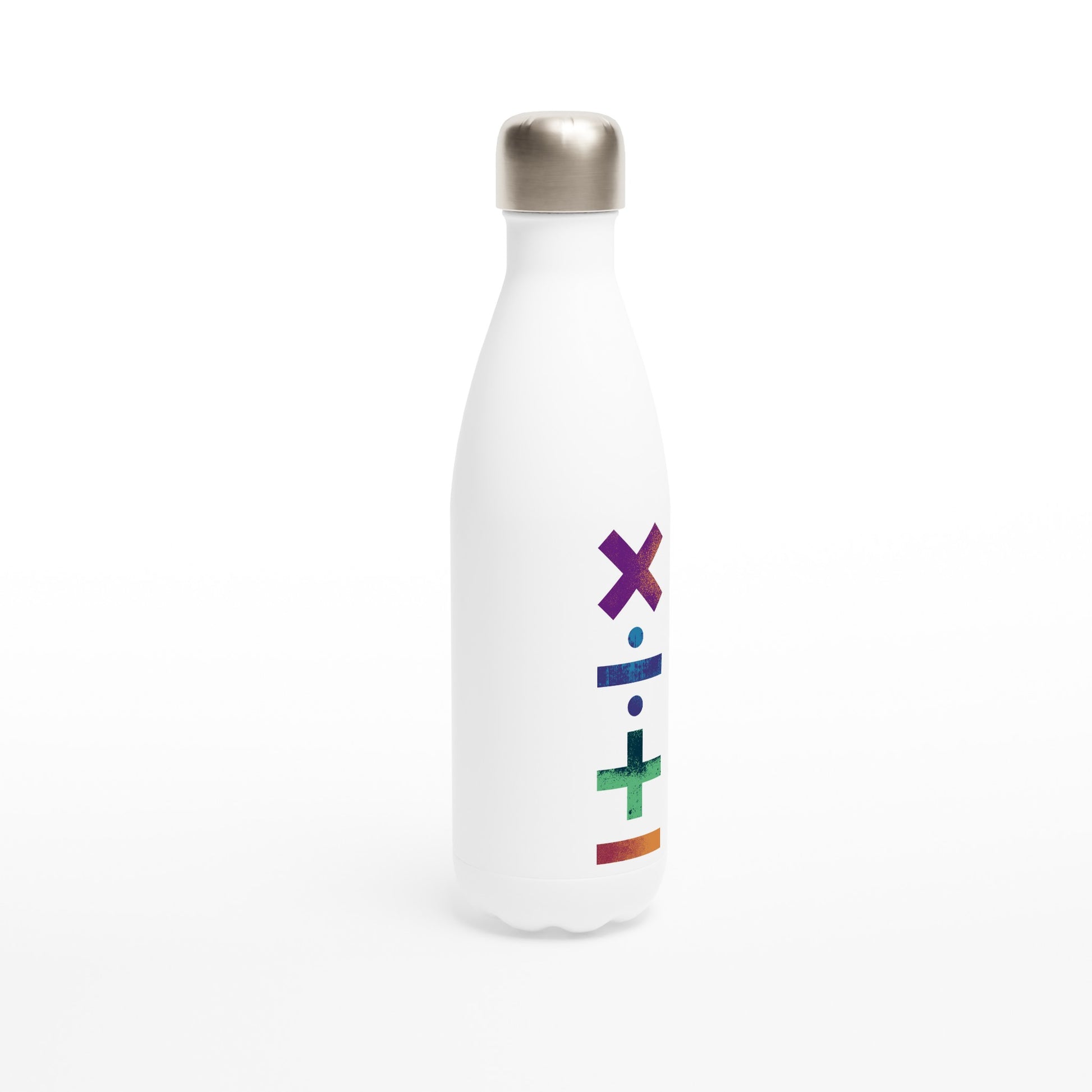 Maths Symbols - White 17oz Stainless Steel Water Bottle White Water Bottle Maths Science