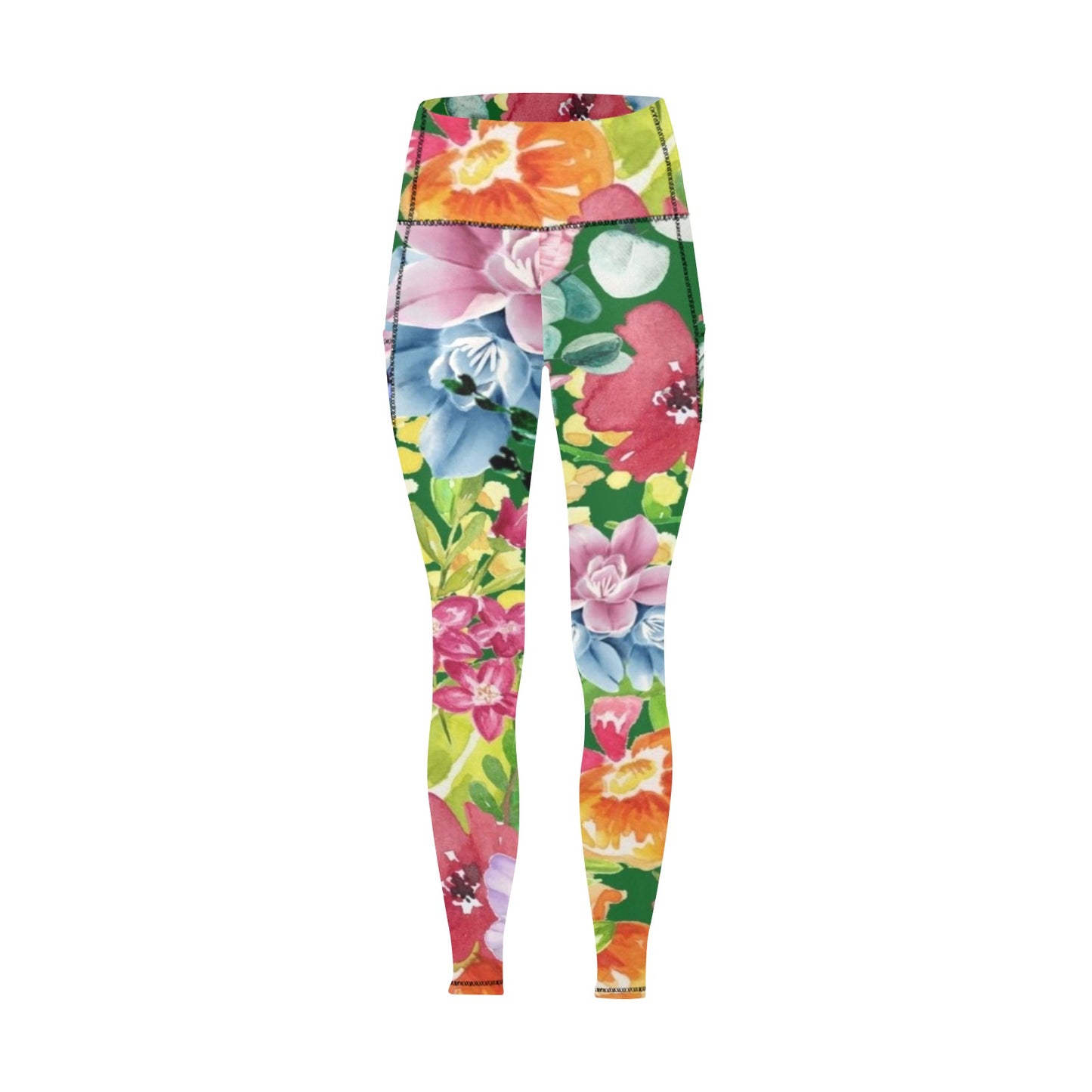 Bright Floral - Women's Leggings with Pockets Women's Leggings with Pockets S - 2XL Plants