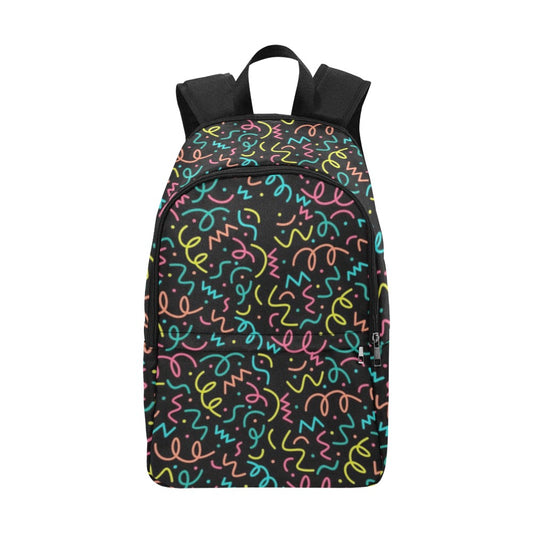 Squiggle Time - Fabric Backpack for Adult Adult Casual Backpack
