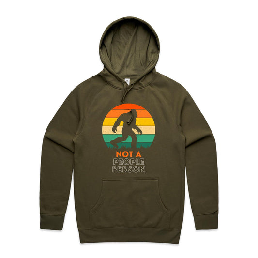 Not A People Person, Big Foot, Sasquatch, Yeti - Supply Hood Army Mens Supply Hoodie Funny