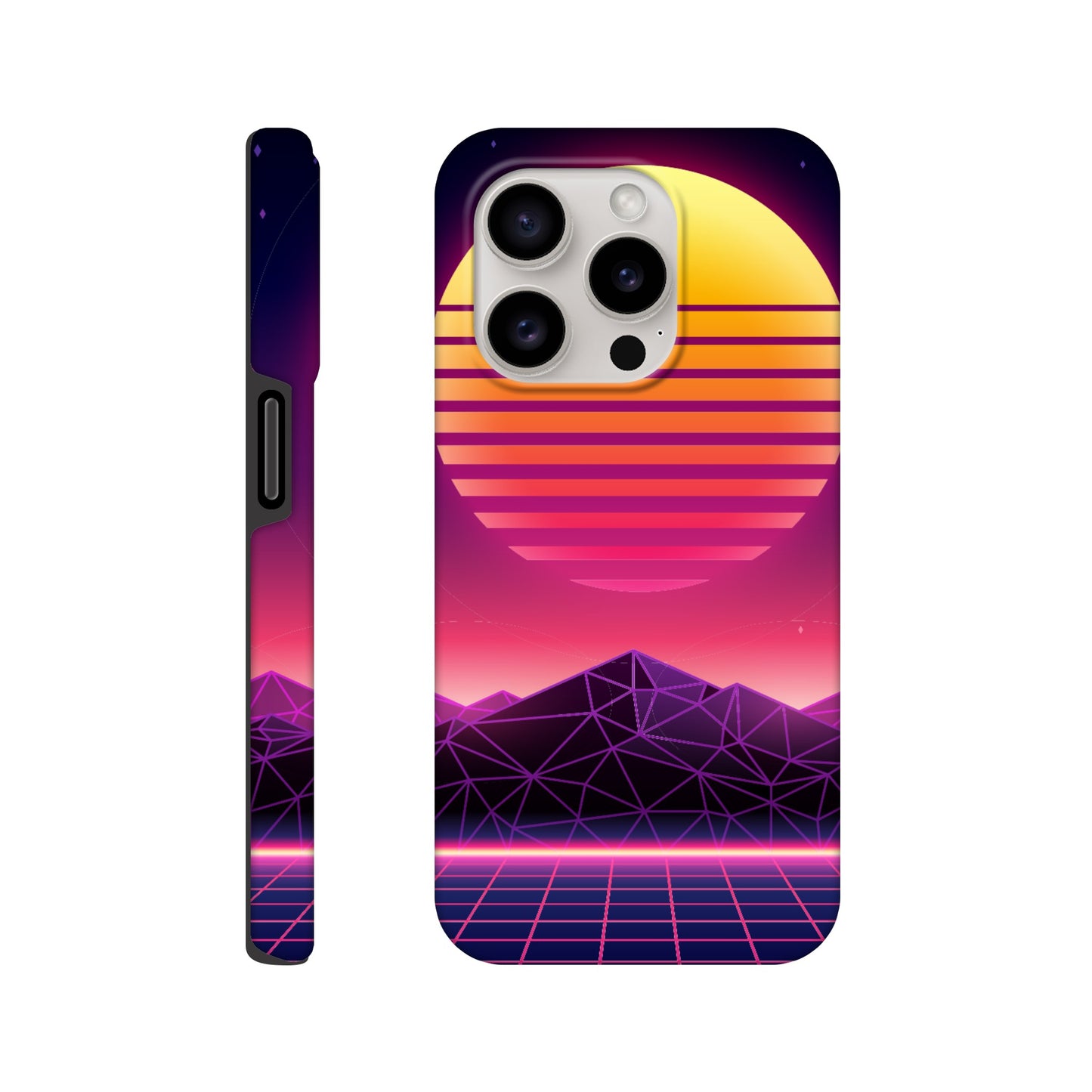 80's Sunrise - Phone Tough Case iPhone 15 Pro Phone Case Games Retro Sci Fi