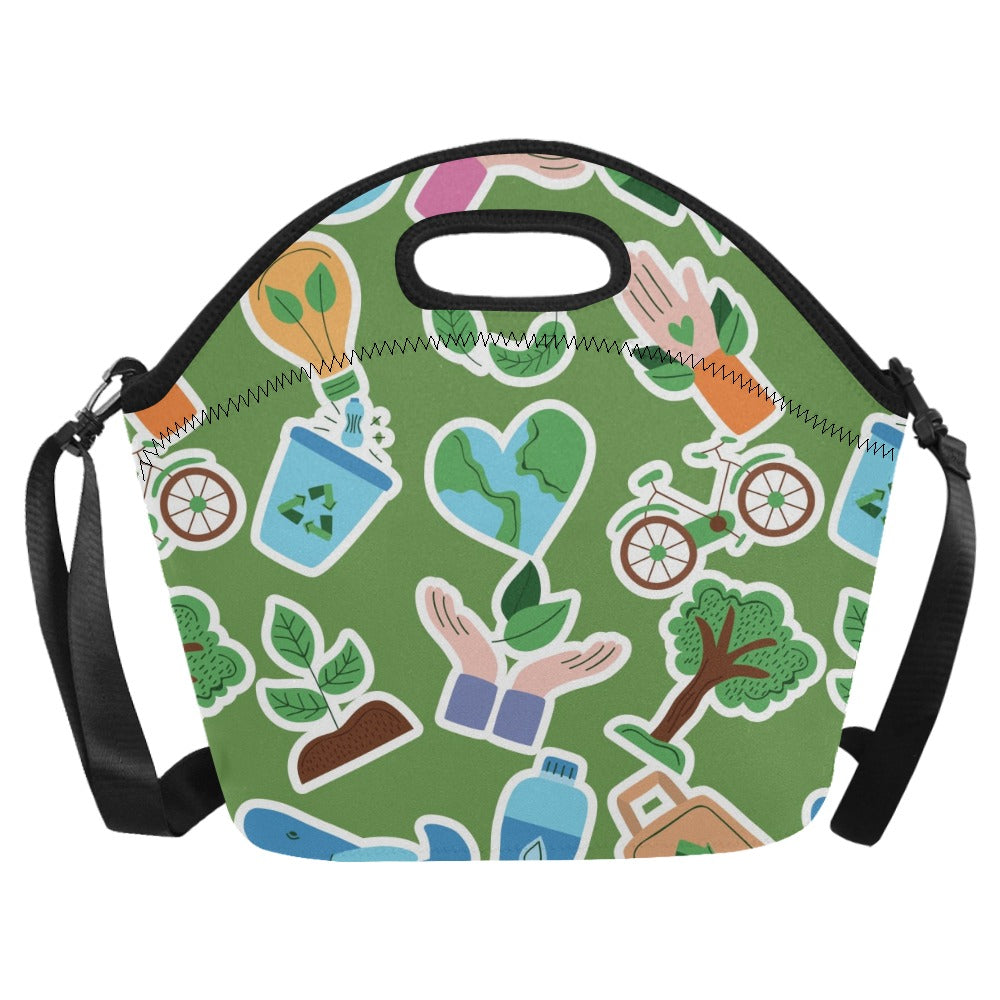Earth Stickers - Neoprene Lunch Bag/Large Neoprene Lunch Bag/Large