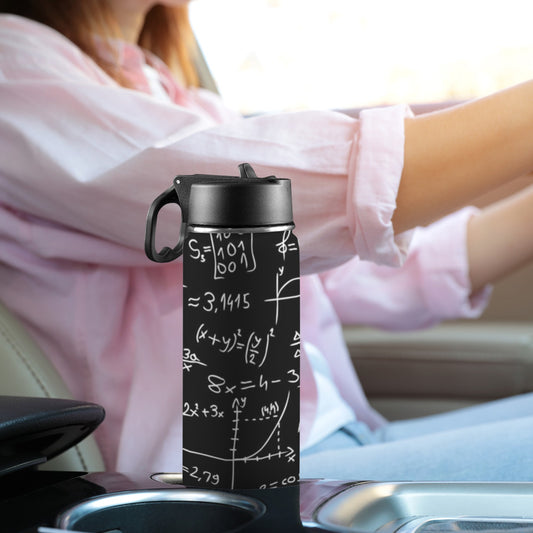 Equations - Insulated Water Bottle with Straw Lid (18oz) Insulated Water Bottle with Swing Handle