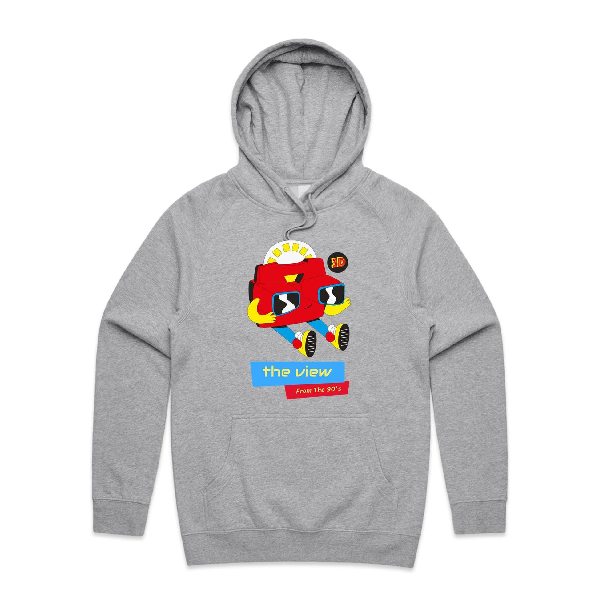 The View From The 90's - Supply Hood Grey Marle Mens Supply Hoodie Retro
