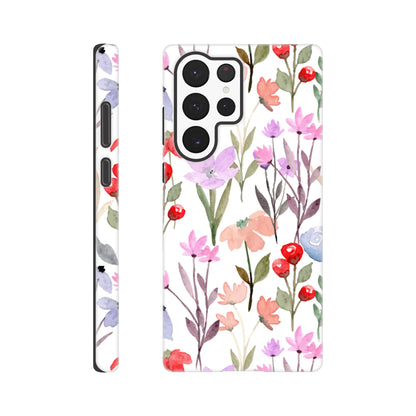 Watercolour Flowers - Phone Tough Case Galaxy S22 Ultra Phone Case Plants