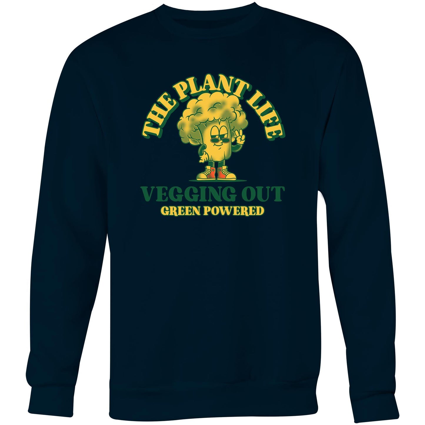 The Plant Life - Crew Sweatshirt Navy Sweatshirt Food Vegetarian