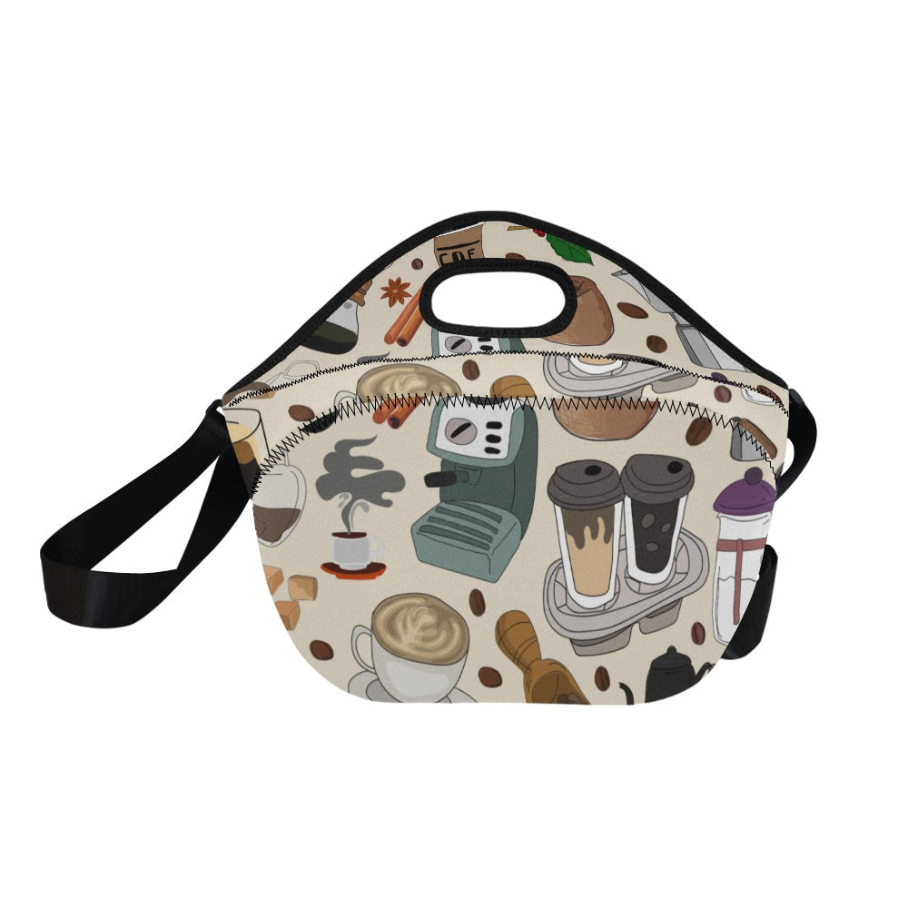 All The Coffee - Neoprene Lunch Bag/Large Neoprene Lunch Bag/Large