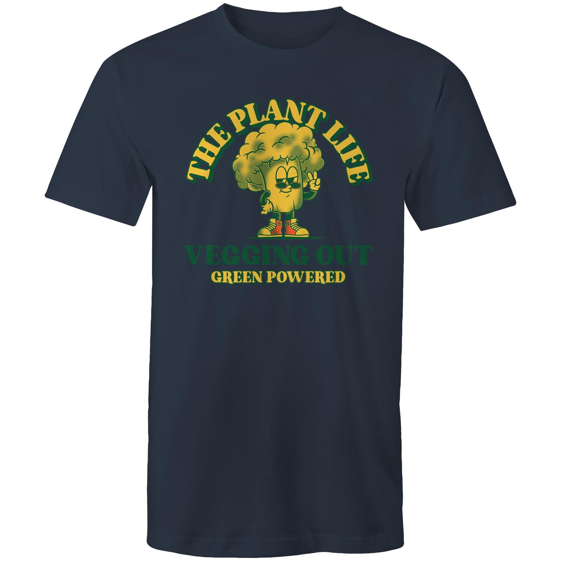 The Plant Life - Mens T-Shirt Navy Mens T-shirt Food Vegetarian