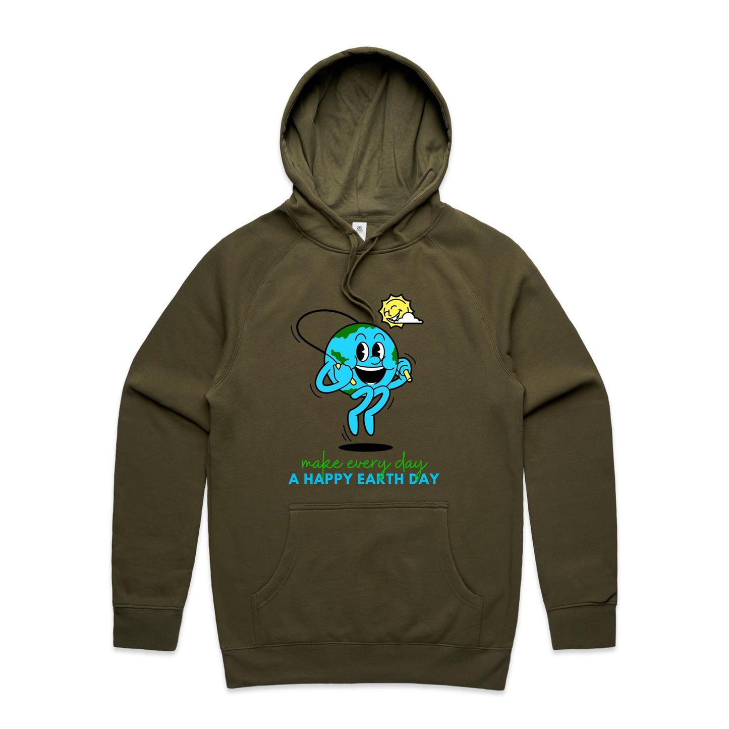 Make Every Day A Happy Earth Day - Supply Hood Army Mens Supply Hoodie Environment