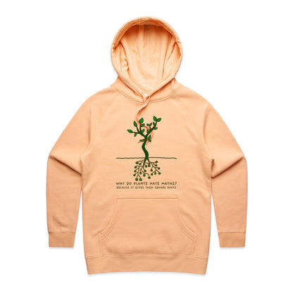 Square Roots - Women's Supply Hood Peach Womens Supply Hoodie Funny