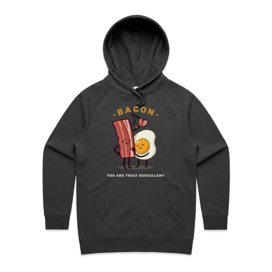 Bacon, You Are Truly Eggcellent - Women's Supply Hood Coal Womens Supply Hoodie Food