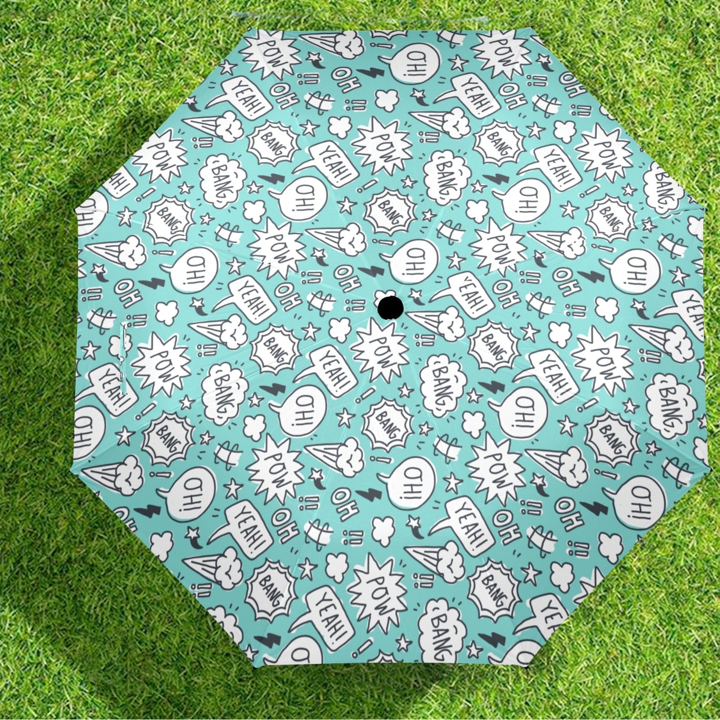 Comic Book Speech Bubbles - Semi-Automatic Foldable Umbrella Semi-Automatic Foldable Umbrella