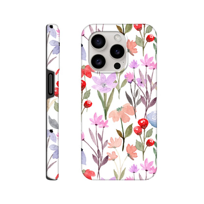 Watercolour Flowers - Phone Tough Case iPhone 15 Pro Phone Case Plants