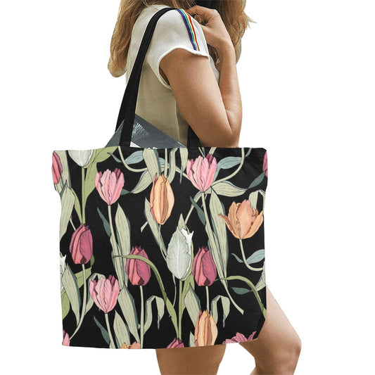 Tulips - Full Print Canvas Tote Bag Full Print Canvas Tote Bag