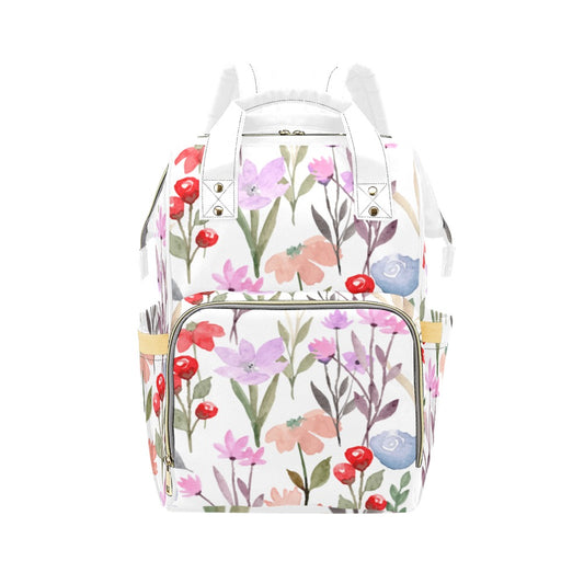 Floral Watercolour - Multifunction Backpack Multifunction Backpack Plants