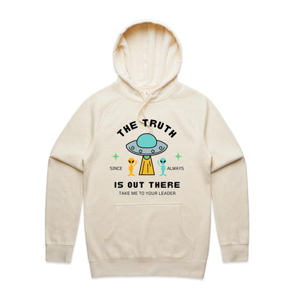 The Truth Is Out There - Supply Hood Ecru Mens Supply Hoodie Sci Fi