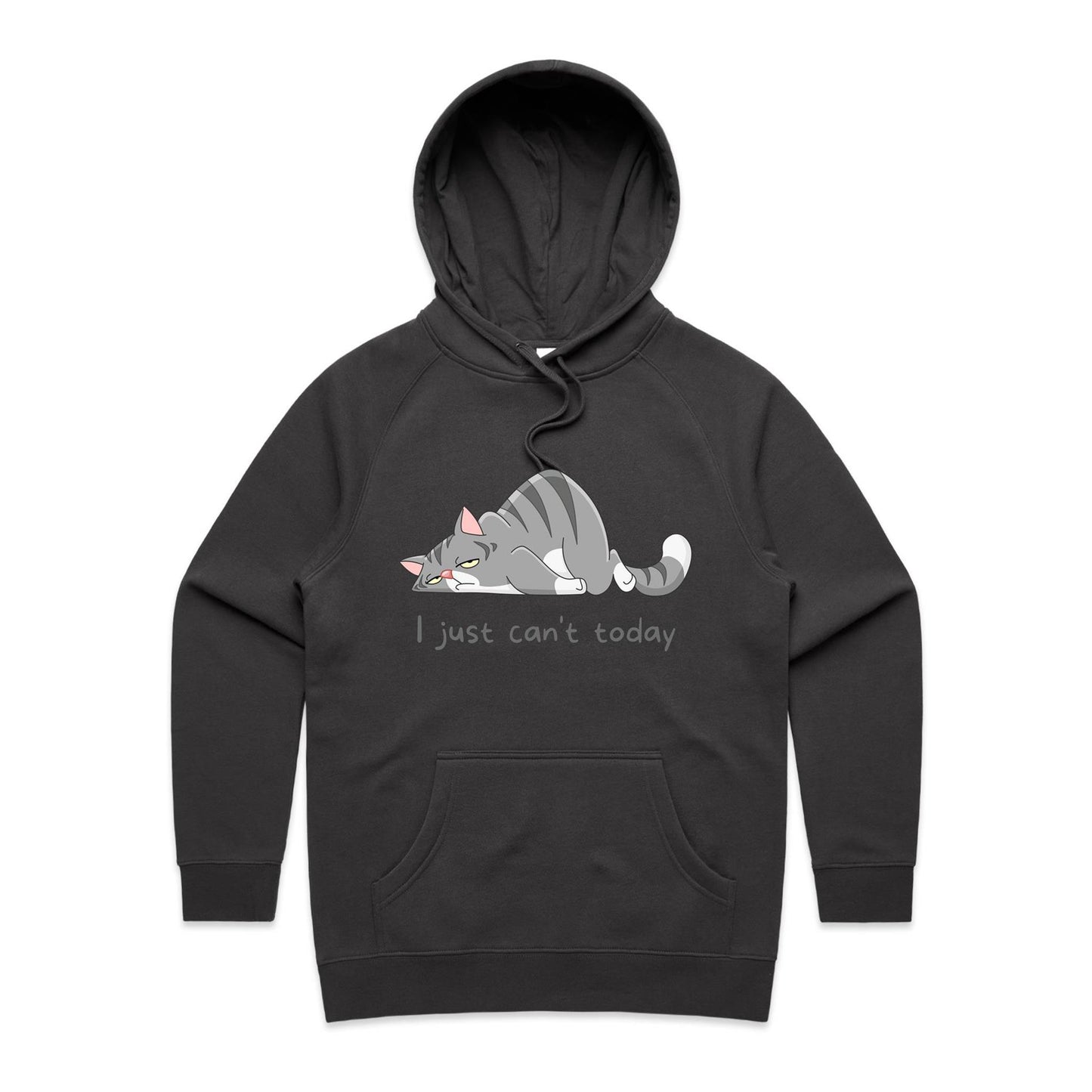 Cat, I Just Can't Today - Women's Supply Hood Coal Womens Supply Hoodie animal