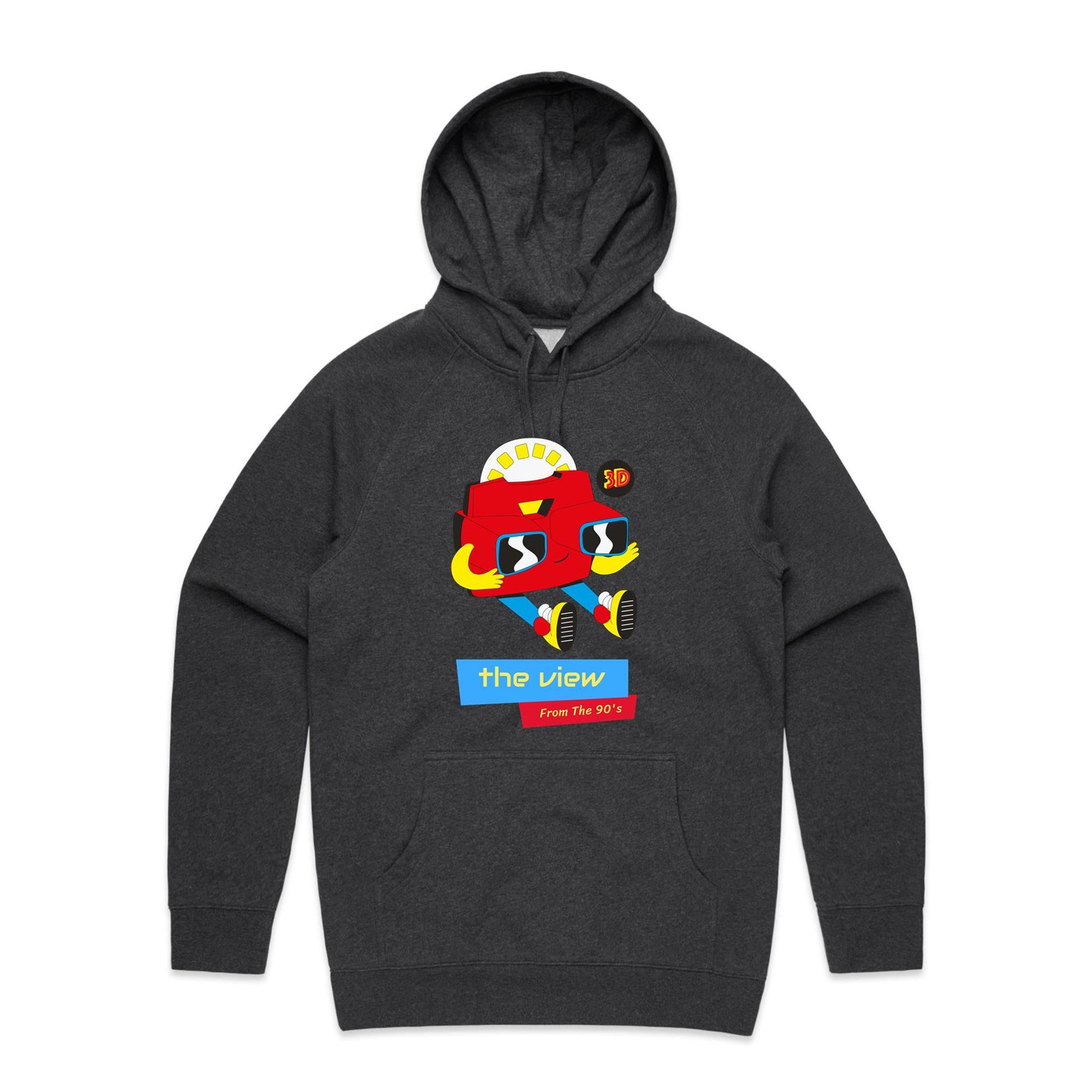 The View From The 90's - Supply Hood Asphalt Marle Mens Supply Hoodie Retro