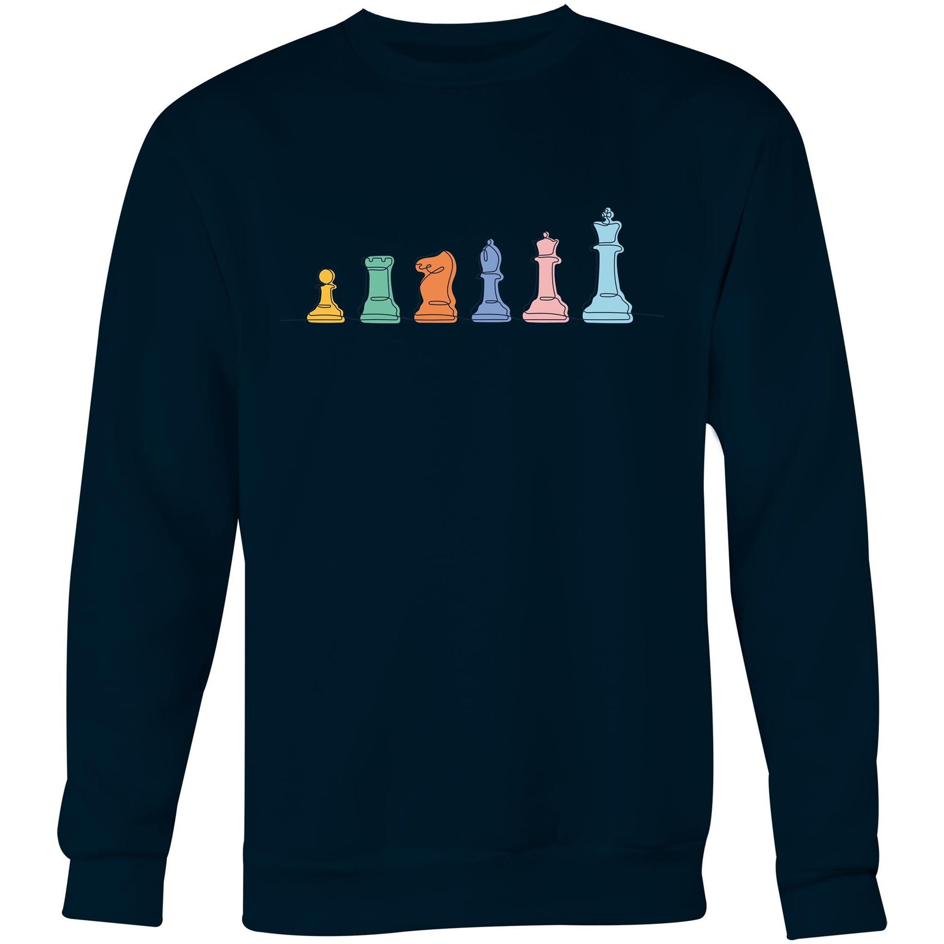 Chess - Crew Sweatshirt Navy Sweatshirt Chess Games