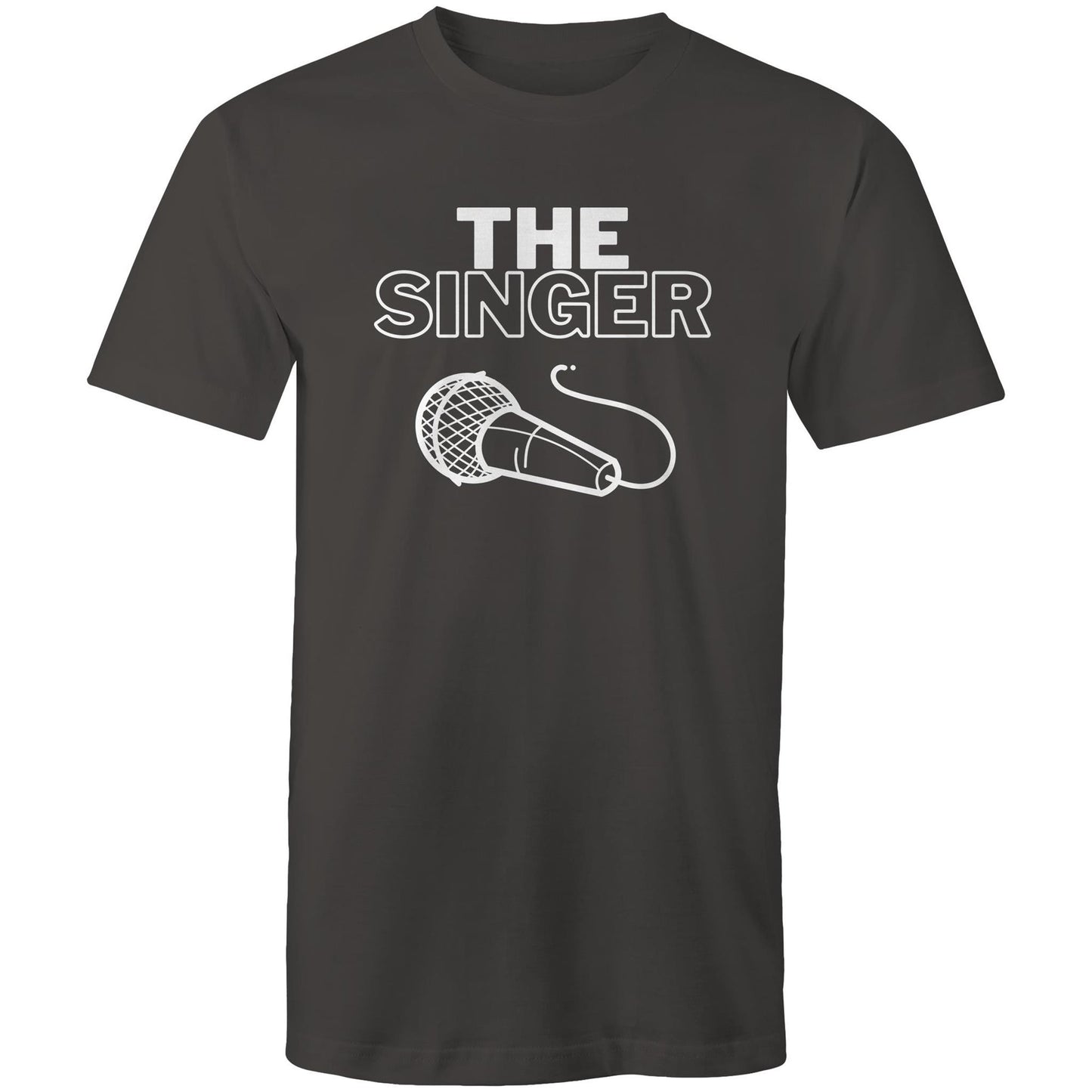 The Singer - Mens T-Shirt Charcoal Mens T-shirt Music