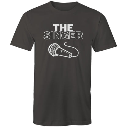 The Singer - Mens T-Shirt Charcoal Mens T-shirt Music