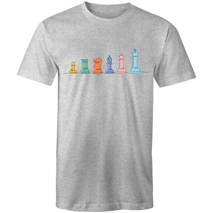 Chess - Mens T-Shirt Grey Marle Mens T-shirt Chess Games
