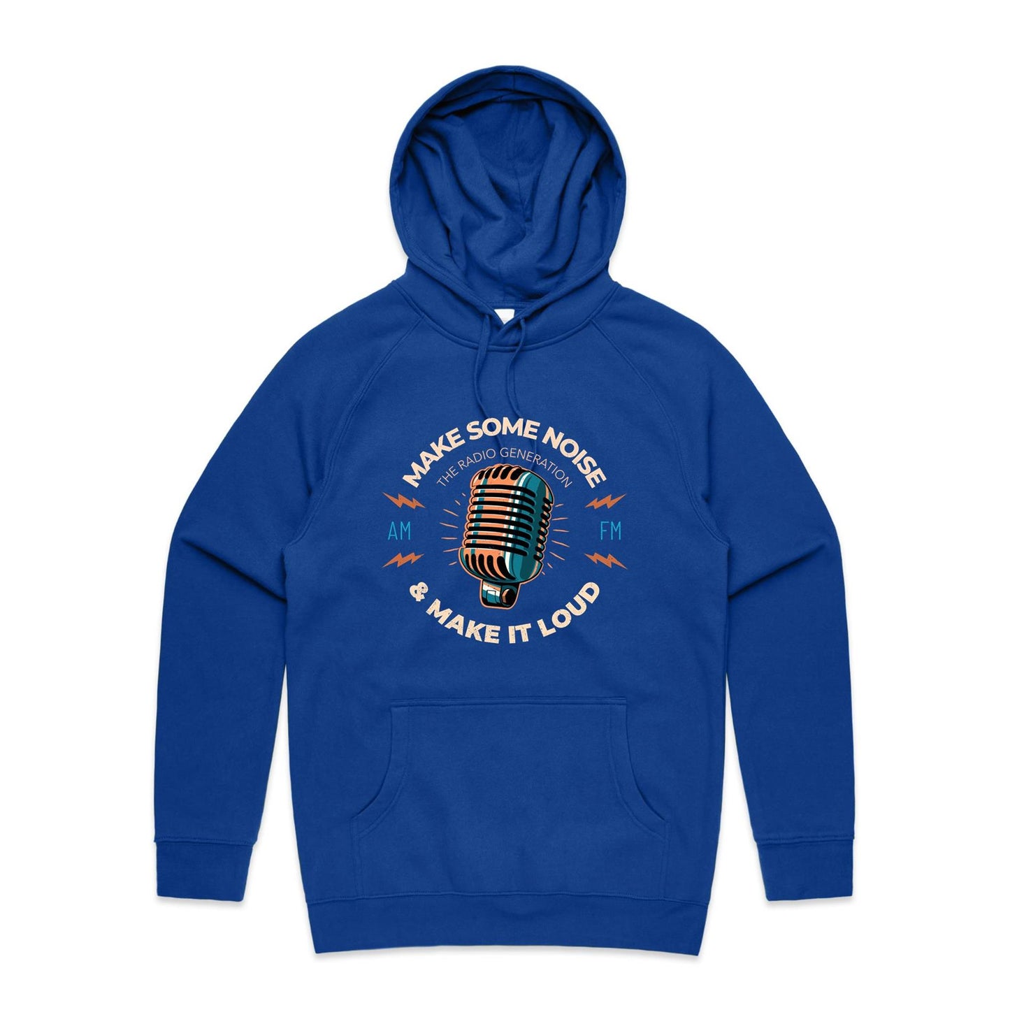 Make Some Noise And Make It Loud - Supply Hood Bright Royal Mens Supply Hoodie Music