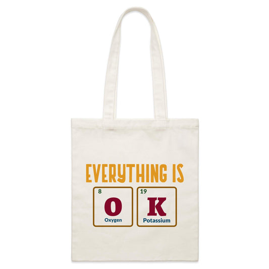 Everything Is OK, Periodic Table Of Elements - Parcel Canvas Tote Bag Default Title Parcel Tote Bag Science