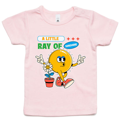 A Little Ray Of Sunshine - Baby T-shirt Pink Baby T-shirt Retro Summer