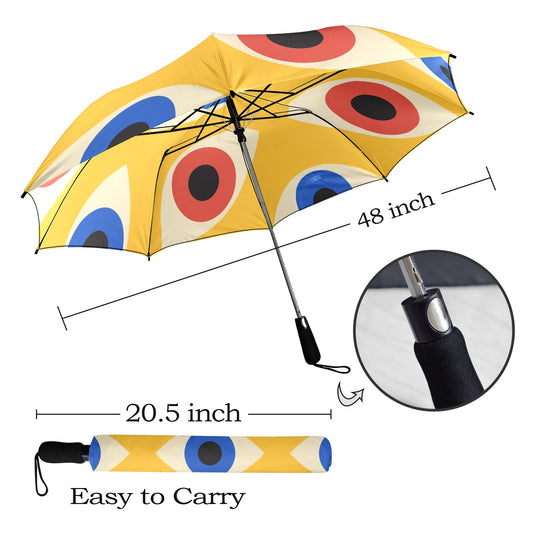 Eyes on Yellow - Semi-Automatic Foldable Umbrella Semi-Automatic Foldable Umbrella